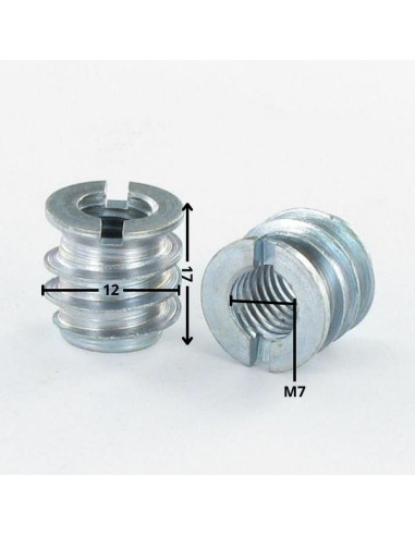 Inserto sulcada Aço zinco branco M7 passo de rosca de 150 12X17