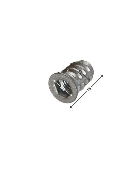 Porca chave de 6 M6 12X15 Zamak - Parafuso Express