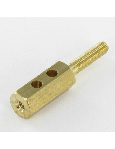 TERMINAL CONTATO hexagonal 10X46 roscado sobre M5 TB3.50 Bronze