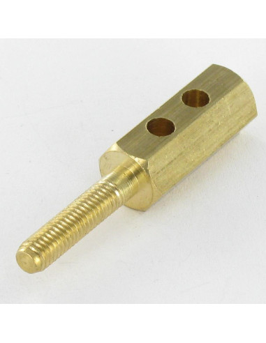 TERMINAL CONTATO hexagonal 10X46 roscado sobre M5 TB3.50 Bronze