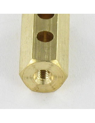 TERMINAL CONTATO hexagonal 10X46 roscado sobre M5 TB3.50 Bronze