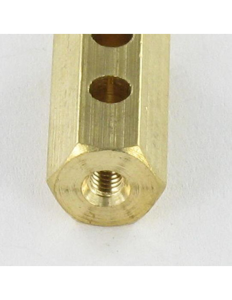 TERMINAL CONTATO hexagonal 10X46 roscado sobre M5 TB3.50 Bronze