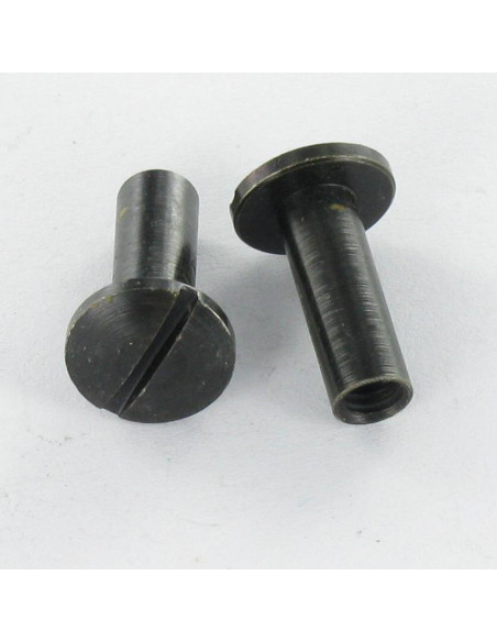 Porca rebitar cabeça panela sulcada M4X12 5X14 Aço zinco preto