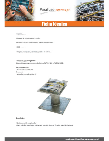Postbasis fixo 140X140 forte resistência à corrosão Aço galvanizado a quente