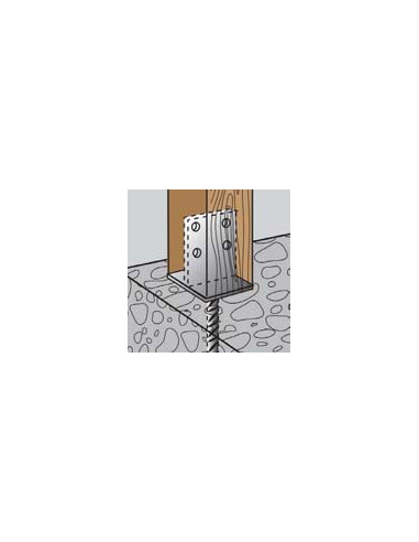 Postbasis forma cabeça 70X110X8 forte resistência à corrosão Aço galvanizado a quente