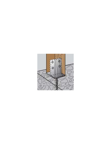 Postbasis forma cabeça 70X110X8 forte resistência à corrosão Aço galvanizado a quente