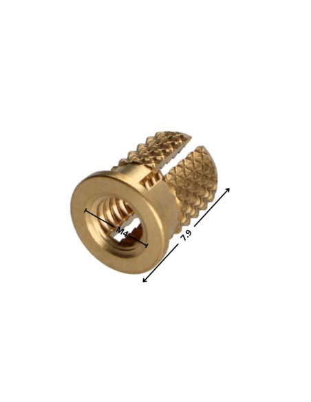 Inserto com colar EXPANSIONFIX Bronze M4X7,9 - Parafuso Express