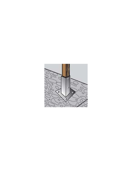 Postbasis com Perno 91X150 forte resistência à corrosão Aço galvanizado a quente