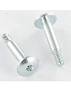 Parafuso de metais ombro cabeça plana hexagonal oco M4/8 5X27 Aço zinco branco