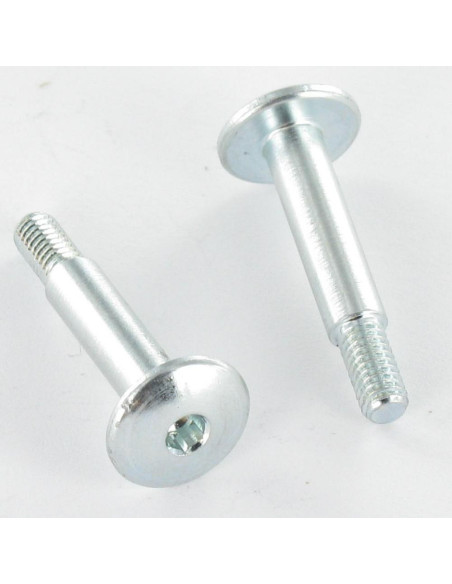 Parafuso de metais ombro cabeça plana hexagonal oco M4/8 5X27 Aço zinco branco