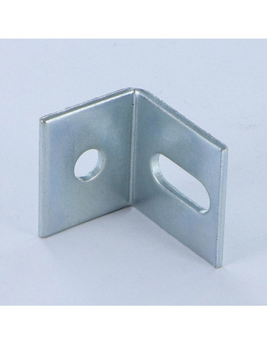 Curva ajuste 21,5 x 17,5 x 20 2 orifícios Aço zinco branco