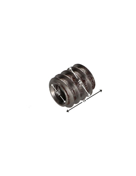Inserto não ranhurada Aço bruto M8 passo de rosca de 150 13X14
