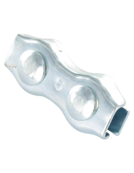 Grampo plano duplex para cabo Aço zinco branco cabo de 4