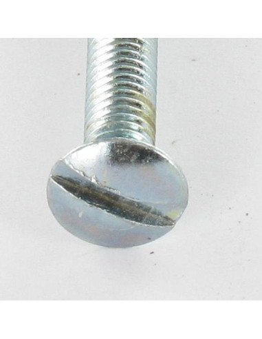 Parafuso de metais cabeça fresada de panela sulcada M5X25 Aço zinco branco
