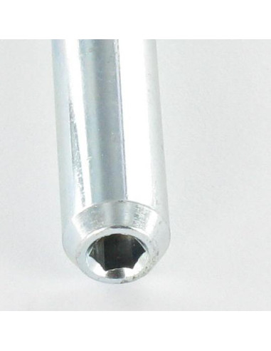 Cavilha cilíndrica roscada 9X53 roscado sobre M6X27 chave de 4 Aço zinco branco