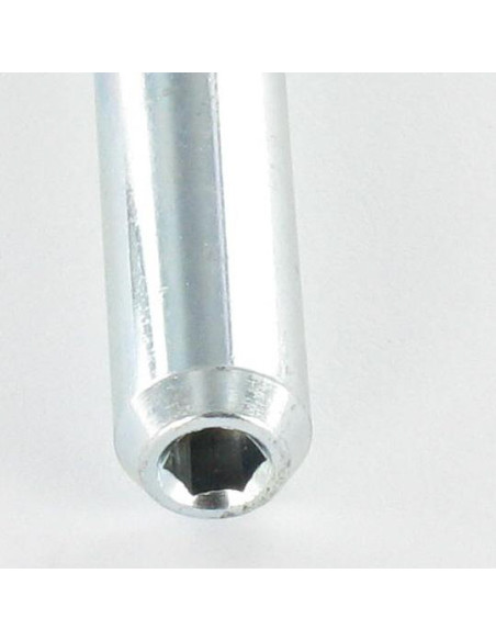 Cavilha cilíndrica roscada 9X53 roscado sobre M6X27 chave de 4 Aço zinco branco