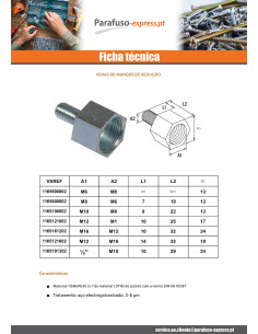 Mangas Fischer de REDUÇÃO RD 1/2"-M10 - Parafuso Express 2