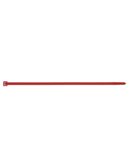 Abraçadeira de aperto em aço inoxidável Nylon veremelho 2,5 x 100