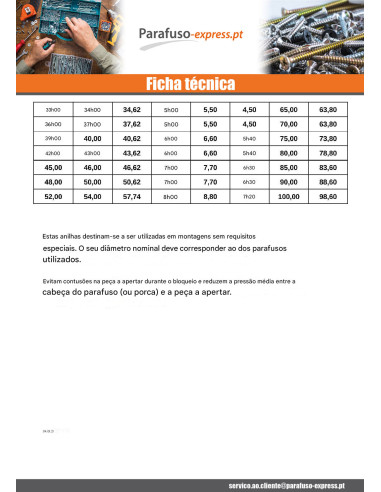 Rondela liso M6X14X1,2 M Bronze - Parafuso Express