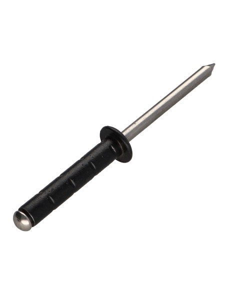 Rebite Corpo em alumínio / Haste em aço inoxidável cabeça plana 4,8X25 RAL9005 preto escuro POL