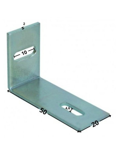 Curva ajuste 32X50X20 2 orifícios Aço zinco branco