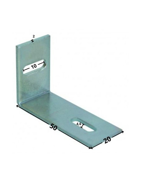 Curva ajuste 32X50X20 2 orifícios Aço zinco branco