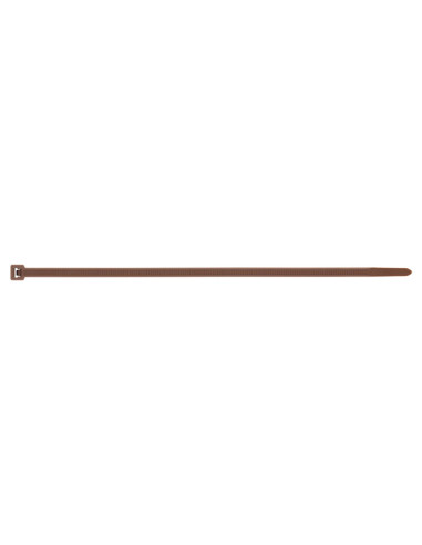 Abraçadeira de aperto em aço inoxidável Nylon castanho 2,5 x 100