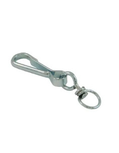 Porta Mosquetão SIMPLES comprimento 50 Aço zinco branco