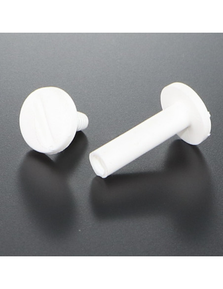 Parafuso de rebite M6X40 diâmetro Tubo 8 nylon branco 2 peças macho fêmea