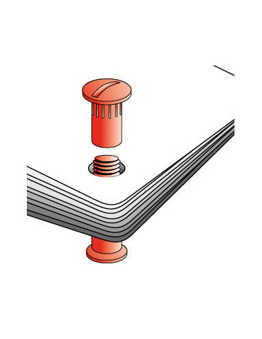 Parafuso de rebite M6X40 diâmetro Tubo 8 nylon branco 2 peças macho fêmea