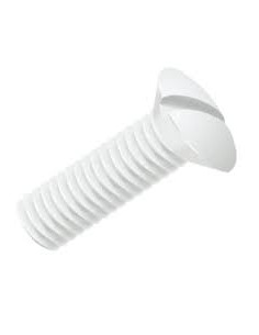Parafuso de metais cabeça fresada de panela sulcada M8X60 natural nylon