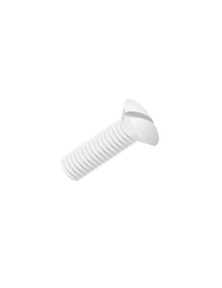 Parafuso de metais cabeça fresada de panela sulcada M8X60 natural nylon