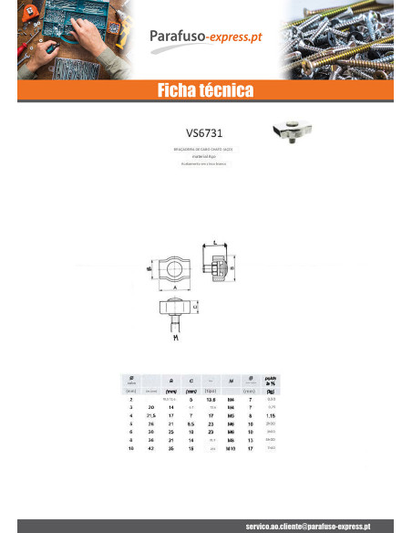 Braçadeira de cabo plano simples Aço zinco branco cabo de 5