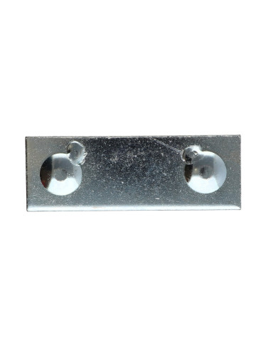 FOLHETO 90X32X5 + Parafuso cabeça redonda gola quadrada 8X25 Aço zinco branco