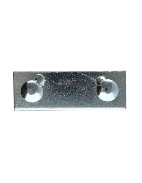 FOLHETO 90X32X5 + Parafuso cabeça redonda gola quadrada 8X25 Aço zinco branco