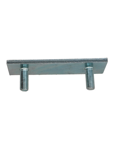 FOLHETO 90X32X5 + Parafuso cabeça redonda gola quadrada 8X25 Aço zinco branco
