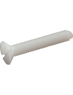 Parafuso de metais cabeça fresada sulcada M8X30 poliamida 6.6 natural nylon