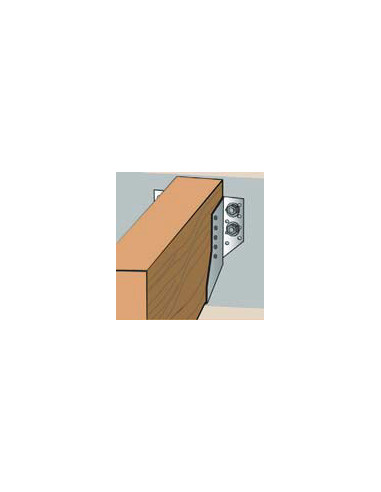 Suporte para vigas em forma de U con Asas exterior sendzimir 63X188