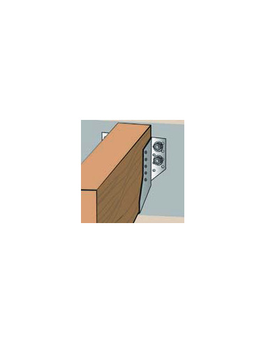 Conjunto 2 suporte para vigas esquerda direita sendzimir 30X150