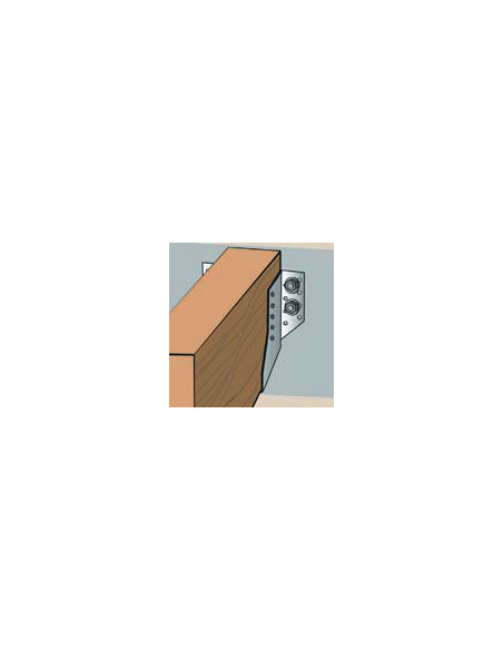 Conjunto 2 suporte para vigas esquerda direita sendzimir 30X150