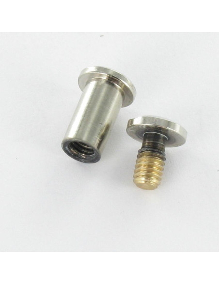 Parafuso rebitar M4 Bronze niquelado para aperto 10 con 15