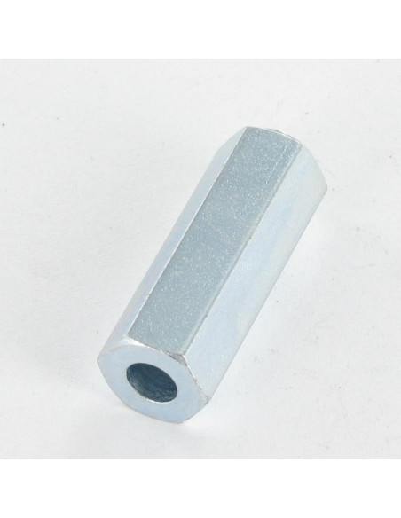Espaçador hexagonal con COLARINHO 10X30 roscado sobre M6X15 Aço zinco branco