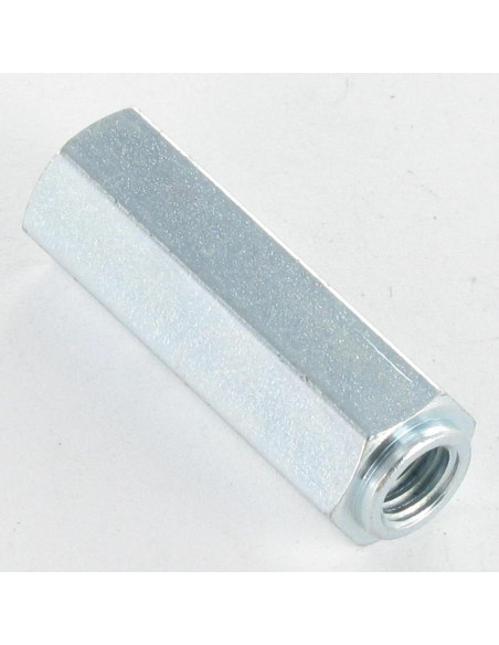 Espaçador hexagonal con COLARINHO 10X30 roscado sobre M6X15 Aço zinco branco