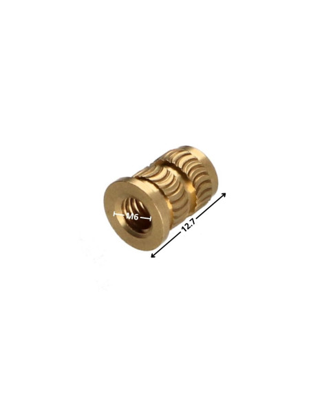 Inserto com cabeça CONSERTO DE CALOR Bronze M6X12,7