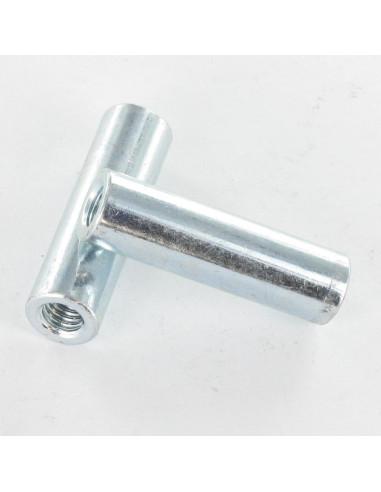 Espaçador cilíndrica 10X35 M6 Aço zinco branco