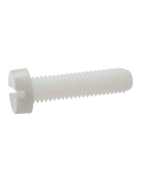 Parafuso de metais cabeça cilíndrica larga sulcada M5X70 natural nylon