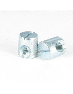 DivisÃ£o do terreno Aço zinco branco 15X15 rosca M6 DESCENTRALIZADO