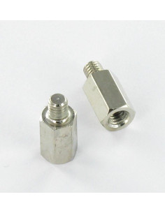 Espaçador hexagonal macho fêmea 5X8 roscado sobre 6 M3/3.5 Bronze niquelado
