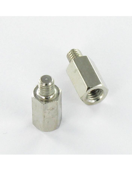 Espaçador hexagonal macho fêmea 5X8 roscado sobre 6 M3/3.5 Bronze niquelado