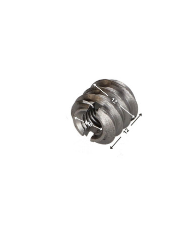 Inserto sulcada Aço bruto M6 12X12 - Parafuso Express